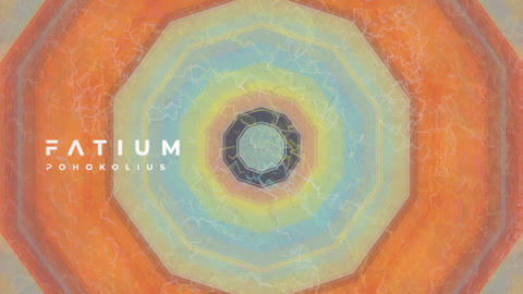 Album art for 'Fatium' by Pohokolius: The cover features an abstract polygonal shape, resembling a speaker, with an orange-ish hue. The edges of the shape subtly distort, as if it's blasting sound, while light shimmers ripple across the image. The overall vibe is futuristic and dynamic, with a sense of energy radiating from the center.