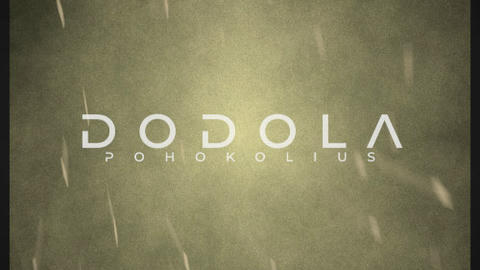 Album cover art for 'DODOLA' single by Pohokolius released in 2023, featuring raindrops on a textured, slightly distressed background featuring the lettering 'DODOLA' in the center